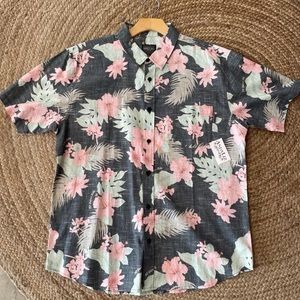Hawaiian tropical button up shirt